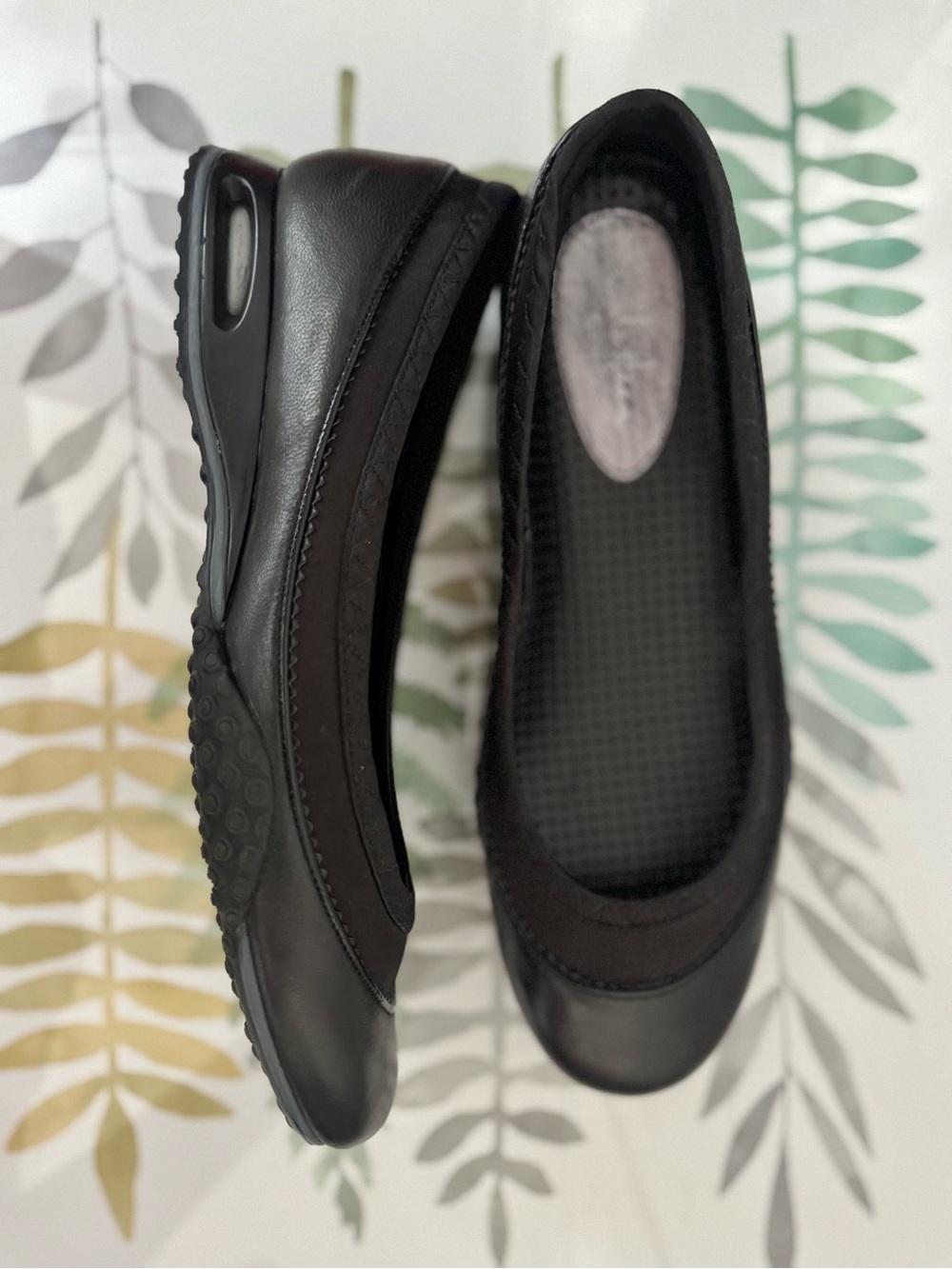 Cole Haan Nike Air Black Slip-On Comfort Flats